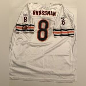 White NFL / Reebok Football Jersey with Number 8 Grossman
